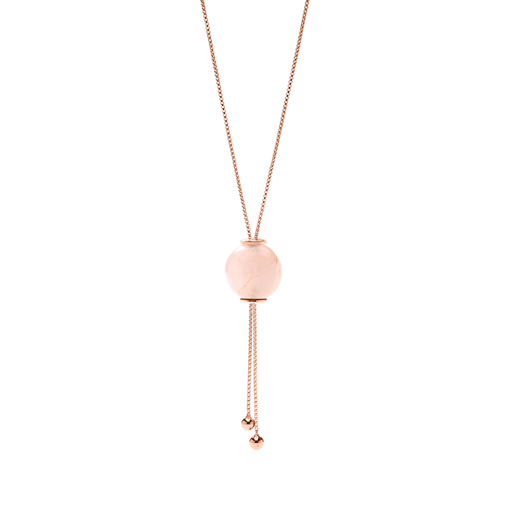
                      
                        GLIDING CRYSTAL SPHERE NECKLACE 18K VERMEIL ROSE GOLD
                      
                    