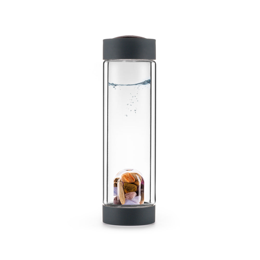 VIA HEAT - FIVE ELEMENTS - INSULATED CRYSTAL GEM-WATER BOTTLE BY VITAJUWEL