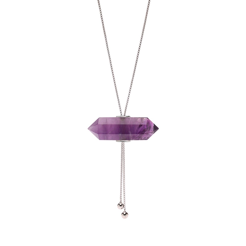 
                      
                        GLIDING CRYSTAL DOUBLE POINT NECKLACE WHITE RODHIUM
                      
                    
