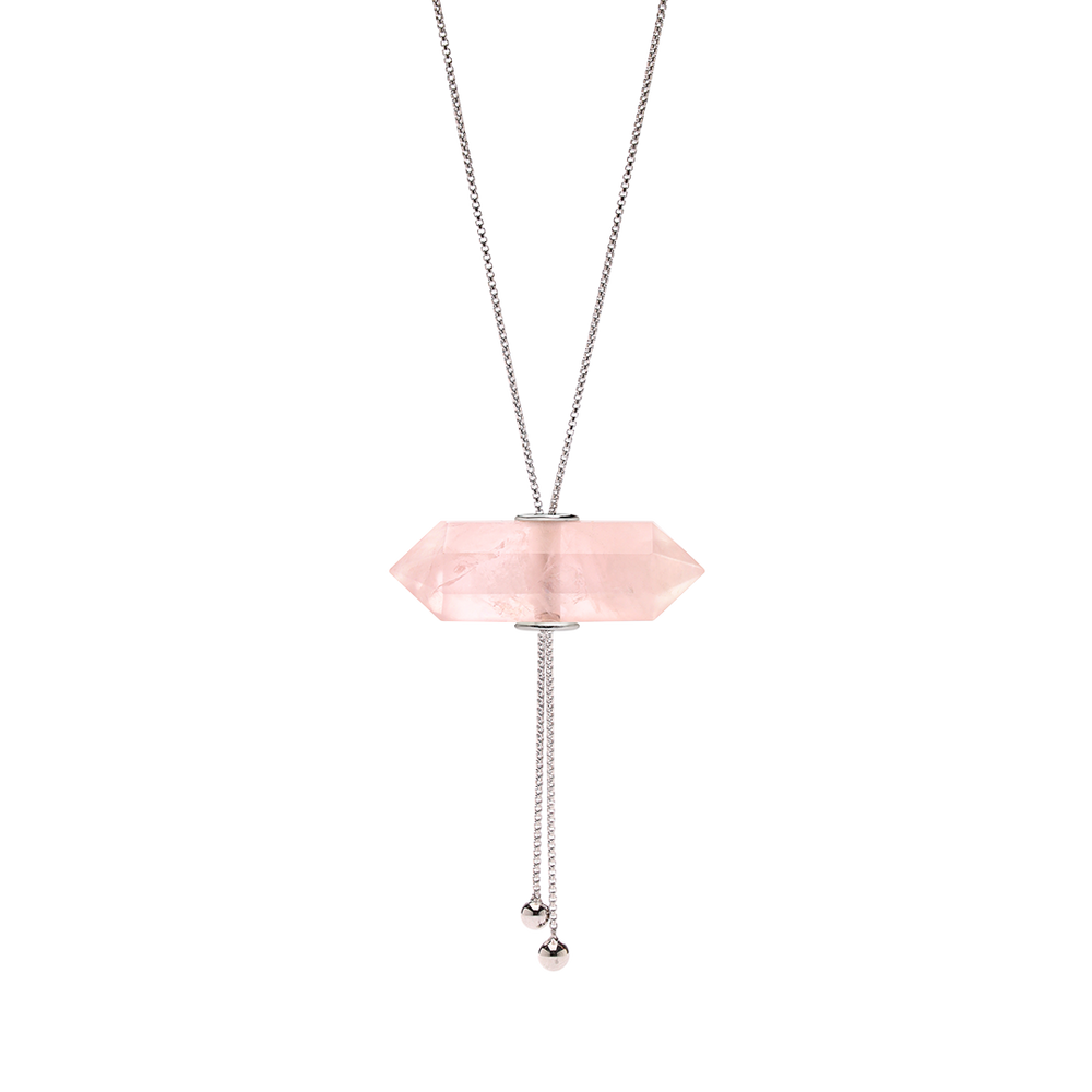 
                      
                        GLIDING CRYSTAL DOUBLE POINT NECKLACE WHITE RODHIUM
                      
                    