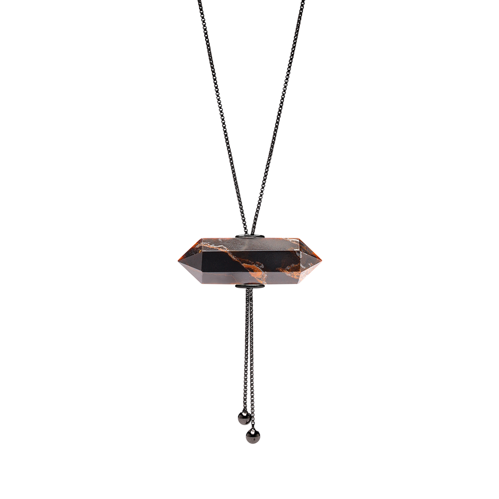
                      
                        GLIDING CRYSTAL DOUBLE POINT NECKLACE BLACK RHODIUM
                      
                    