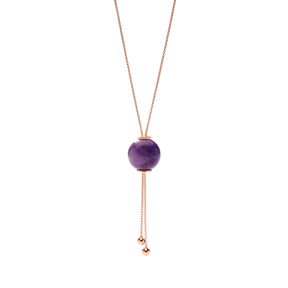 
                      
                        GLIDING CRYSTAL SPHERE NECKLACE 18K VERMEIL ROSE GOLD
                      
                    