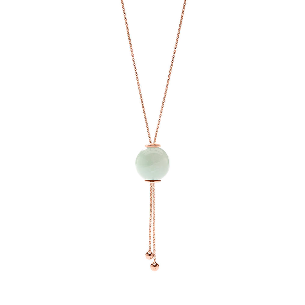 
                      
                        GLIDING CRYSTAL SPHERE NECKLACE 18K VERMEIL ROSE GOLD
                      
                    