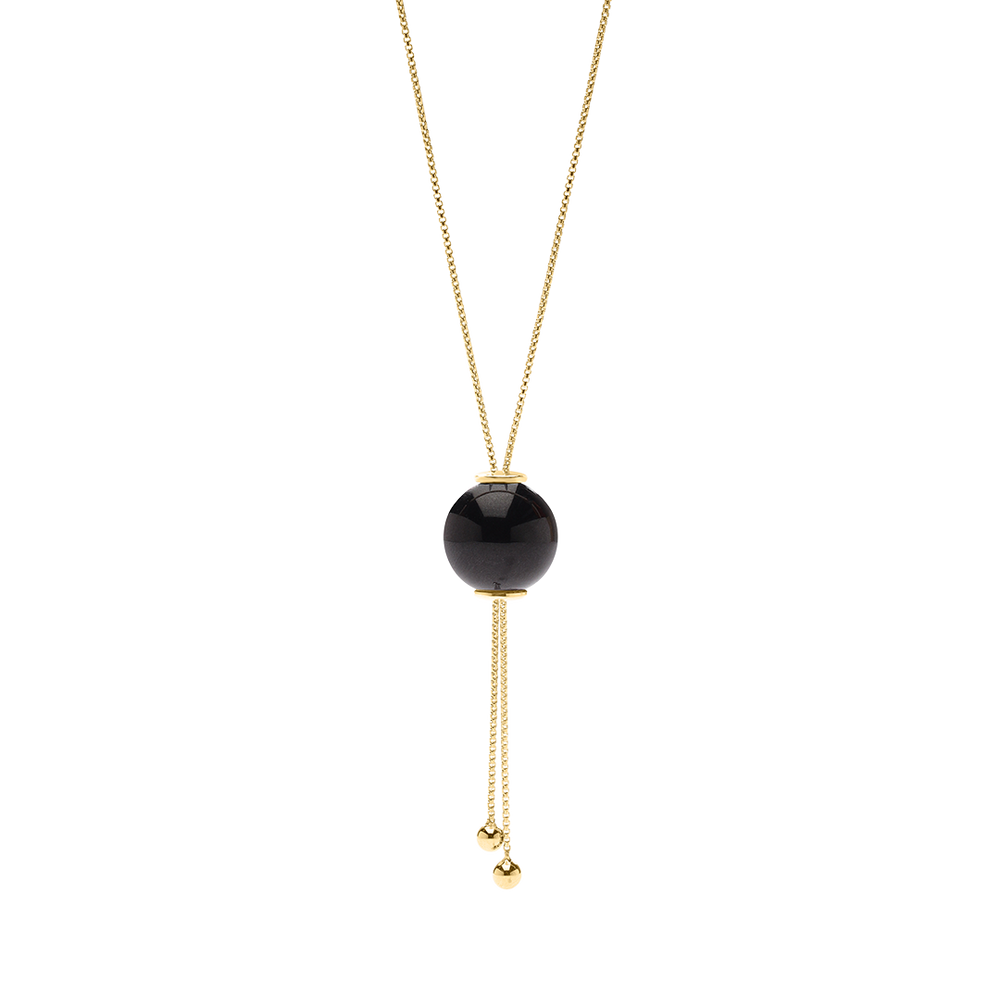 
                      
                        GLIDING CRYSTAL SPHERE NECKLACE 18K VERMEIL YELLOW GOLD
                      
                    
