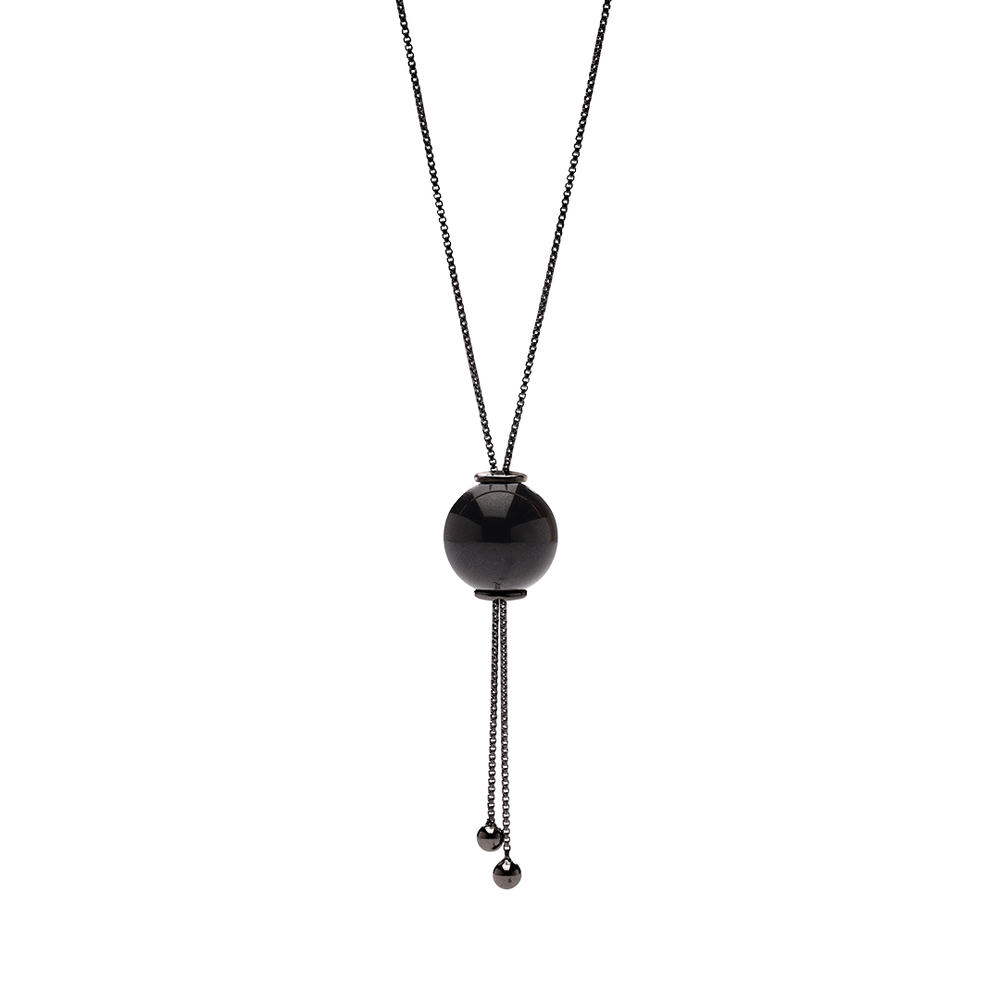 
                      
                        GLIDING CRYSTAL SPHERE NECKLACE BLACK RHODIUM
                      
                    