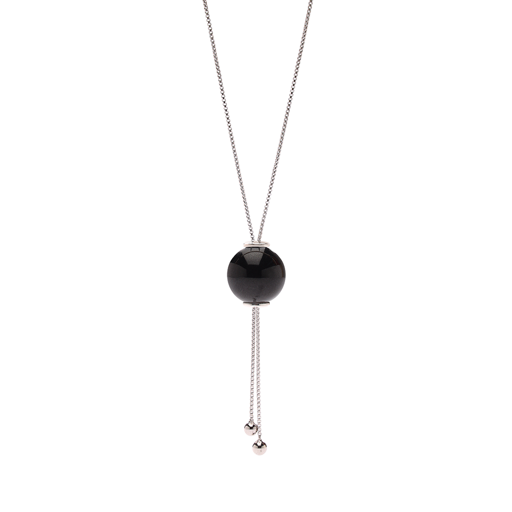 
                      
                        GLIDING CRYSTAL SPHERE NECKLACE WHITE RODHIUM
                      
                    