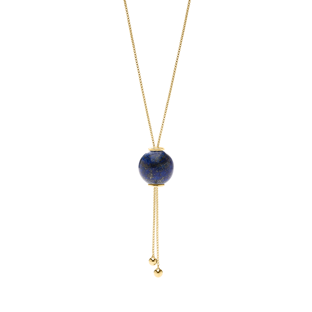 
                      
                        GLIDING CRYSTAL SPHERE NECKLACE 18K VERMEIL YELLOW GOLD
                      
                    