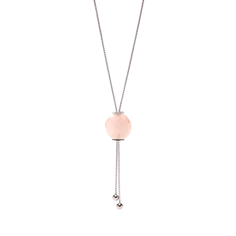 
                      
                        GLIDING CRYSTAL SPHERE NECKLACE WHITE RODHIUM
                      
                    