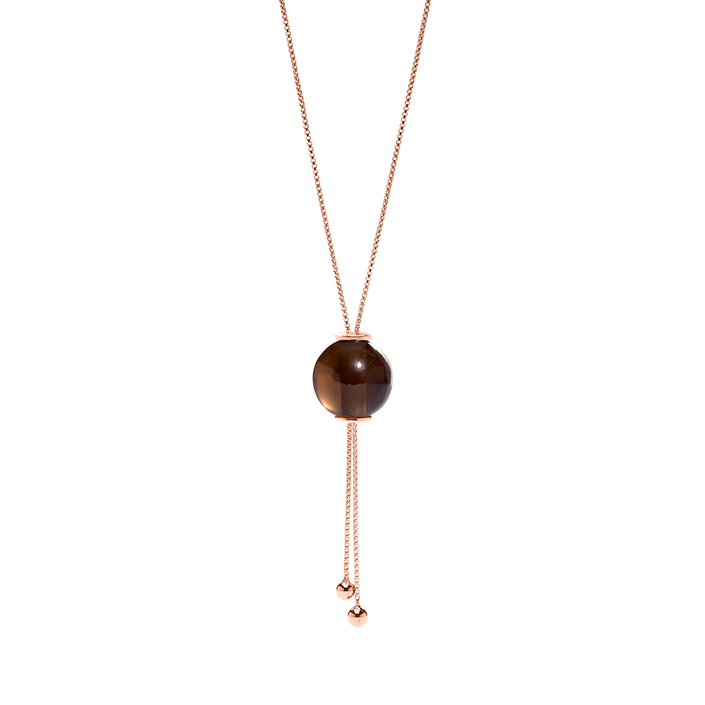 
                      
                        GLIDING CRYSTAL SPHERE NECKLACE 18K VERMEIL ROSE GOLD
                      
                    