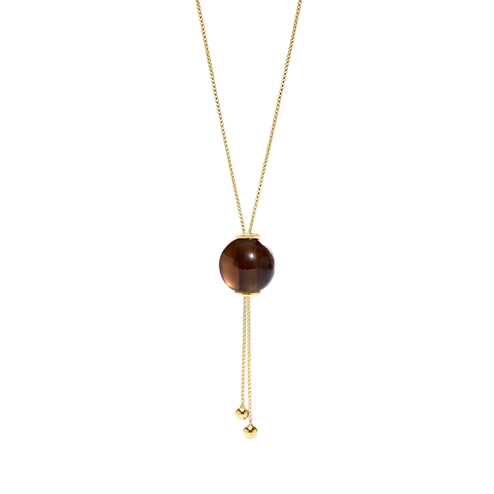
                      
                        GLIDING CRYSTAL SPHERE NECKLACE 18K VERMEIL YELLOW GOLD
                      
                    