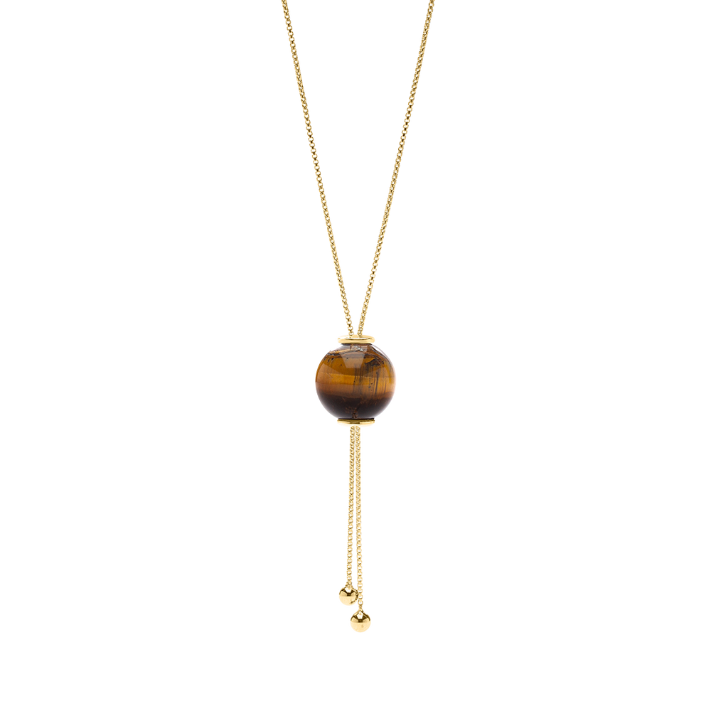 
                      
                        GLIDING CRYSTAL SPHERE NECKLACE 18K VERMEIL YELLOW GOLD
                      
                    