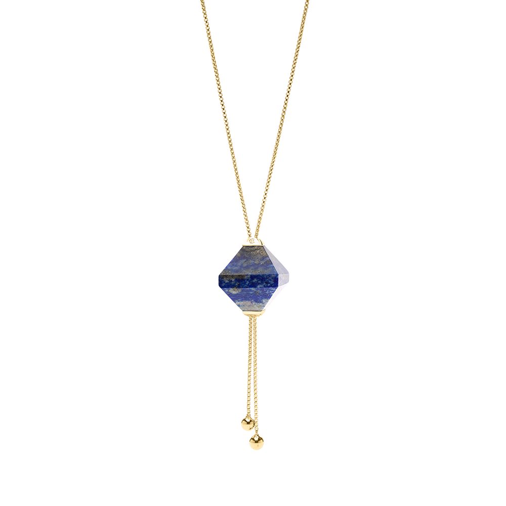 
                      
                        GLIDING CRYSTAL TWIN PYRAMID NECKLACE 18K VERMEIL YELLOW GOLD
                      
                    
