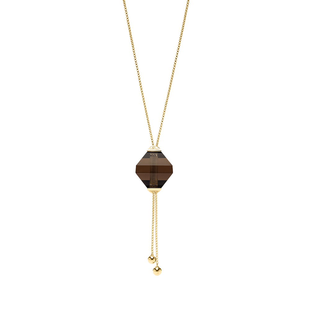 
                      
                        GLIDING CRYSTAL TWIN PYRAMID NECKLACE 18K VERMEIL YELLOW GOLD
                      
                    